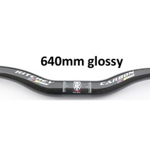 로드 MTB 자전거 핸들바 부품 탄소 핸들 바 WCS 사이클링 부품 3K 탄소 섬유 자전거 핸들 세트 산 MTB 자전거 플랫/라이즈 핸들 바 시트 포스트 줄기, 24 glossy 640mm rise