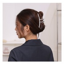 메탈프레임 반머리 올림머리 헤어집게핀
