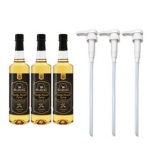 바리스타 바닐라향 커피시럽 750ml 3병 + 시럽펌프 3개
