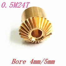 웜기어 베벨기어 톱니바퀴 2pcs 11 황동 베벨 기어 0.5M25T 0.5 계수 25 내부 3mm/ 4mm 또는 5mm 90도 드라, 01 bore 4mm, 01 bore 4mm