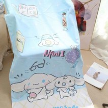 [엔피니원] 산리오 캐릭터 비치 바디 대형 타월 수건, 3. 블루 시나모롤 비치 타올 140cm