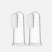 강아지 실리콘 손가락 칫솔 1P, 10개 (케이스 1개 포함)