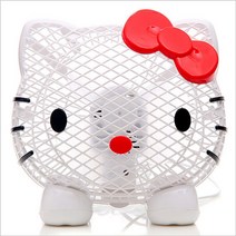 (해외직구상품) 키티페이스 디자인 탁상용 선풍기, shuLun