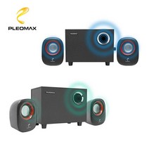 플레오맥스 2.1채널 멀티미디어 액티브 PC용 스피커, 블랙, S500