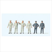 Preiser 10457 디오라마 미니어처 테라리움 독일 연방기술지원단 THW 기술자들 6명 세트 사람 피규어 모형 1:87 사이즈
