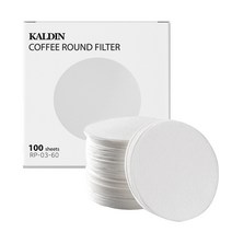 칼딘 더치커피 콜드브루 메이커 기구 모카포트 라운드 필터 3종, 화이트, 60mm 100매