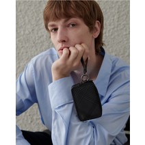 23FW [미니지퍼파우치][EDINBURGH PVC][에든버러] 블랙 PVC 체크패턴 DBHO3F742BK, XXX