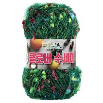 클로버수세미실 10+2 (10개 구매시 1개덤+SCYarn수세미), 124 초록 믹스