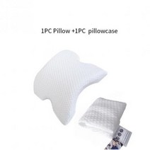 커플을 위한 곡선 경추 베개 메모리 폼 수면 목 지원 쿠션 할로우 디자인 정형 외과 바디, 1 pillow and case