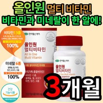 올인원 멀티 비타민 900mg 90정 비타민 씨 시 A B C D E L 미네랄 미내랄 나이아신 엽산 판토텐산 비오틴 셀레늄 철 아연 면역력 가족 종합 비타민 여성 남성 우먼 맨, 1개 (15100원 할인), 90정 (3개월 분)