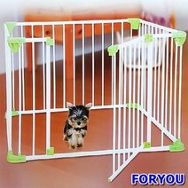 ForU104 메탈 운동장 각 울타리 화이트 애견 용품 펜스 애견용품 애견출입문 애견철장
