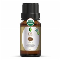 SVA Organics 몰약 오가닉 퓨어 천연 미르 에센셜 오일 100% 10ml Myrrh Essential Oil, 1개