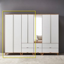 우아미가구 폴라 장롱 A형 1400, 화이트