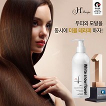 에이치 H 레시피 하얀눈꽃샴푸 500ml (특허/식약처인증 두피 탈모완화도움 기능성) 하얀눈꽃 볼륨트리트먼트 500ml(특허/ 두피&손상모발 동시케어), 하얀눈꽃샴푸 500ml 1개