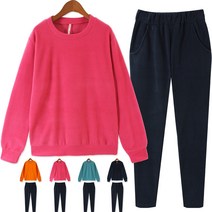 따뜻하고 포근한 플리스 맨투맨 트레이닝복 상하 세트