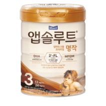 리뉴얼 앱솔루트 명작 분유 3단계 12~24개월 800g 1캔, 엡솔루트 명작 3단계(12~24개월) 800g