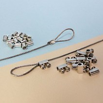 단 슬리브 압착 단자 터미널 스텐 와이어 전선 연결 고정 콘넥터 1.8mm 2.4mm 3.2mm 4mm 5mm, 2.와이어 슬리브(압착형), 4.0mm(100EA), 1개