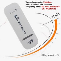 유심 데이터쉐어링 라우터 차량용 휴대용 LTE 4G 라우터 와이파이 USB, 하얀