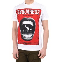 DSQUARED2 [명품]디스퀘어드2 립 핑거 프린팅 반팔 티셔츠 S74GD0476 S74G D047 6N