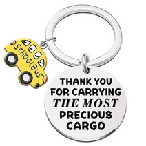 Isiyu 버스 드라이버 선물 감사 재미있는 크리스마스 생일 추수감사절 키체인 남성 여성용 실버 664592, Silver