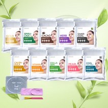 린제이 프리미엄 모델링팩 1kg+모델링팩 얼굴용틀+넓적헤드 실리콘 팩붓 브러쉬+찍찍이 세안 헤어밴드 / 피부관리 고무팩 수분 보습 탄력 영양 공급 쿨티트리 스피룰리나 차콜 비타민, 진주