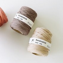[울클럽]르네상스(Renaissnace) 500g 패브릭얀 두꺼운뜨개실 패브릭실 마크라메, 1 베이지