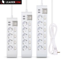 하이탭 USB 국산 개별 스위치 안전 멀티콘센트 고용량 과부하차단 디자인 멀티탭 리더컴 4구 5구 6구 1.5M 3M, 5구 1.5M