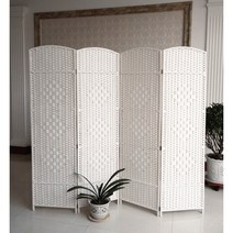 라탄 스타일 접이식 4단 사무실 침실 파티션 가림막 공간분리, K55-2 미터 높이50 cm