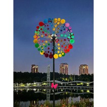 정원바람개비 펜션 인테리어 웨딩 촬영 방수 조형물, 불꽃놀이 양면 풍차 태양광