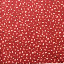 동백꽃 원단 면 천 린넨 꽁 무늬 파우치 천 마스크 만들기 코스모 텍스타일 시팅 패브릭 이로하 코몬 시리즈 작은 동백나무 19.7인치 50 로 식 패턴 엔지, 빨간색