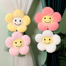 씨앤초이스 데이지 스트랩쿠션 커튼 고정 벨트 플라워 인형, 화이트