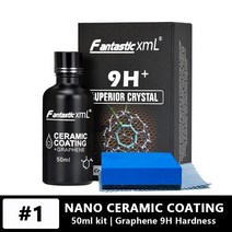 세차 청소50ML 나노미터 세라믹 자동차 코팅 그래핀 9H 코트 페인트 관리 차량용품 Vehicle 프로 소수성 보, [01] Graphene 9H
