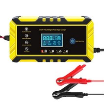 FOXSUR-자동차 고속 배터리 충전기 2V AGM GEL WET 납 산성 7 단계 자동 스마트 오토바이 펄스 수리 LCD, [04] AU - Plug