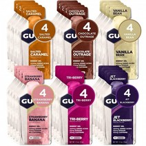GU Energy 에너지 젤 다양한 맛 24개, 24 Count (Pack of 1), Vanilla Bean