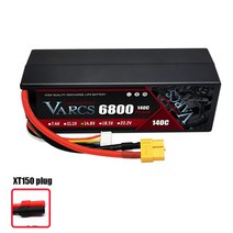 rc카부품 Varcs 4S 배터리 Lipo 14.8v 15.2v 높은 Volitage 5200mAh 6300mAh 60C 120C, 18 1PCS4S6800140CXT150