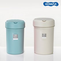 코멕스 클린 종량제 휴지통 원형 다용도 뚜껑 쓰레기통, 10L(베이지)