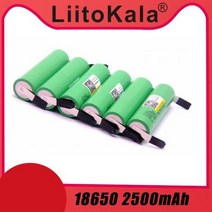Liitokala 100 오리지널 18650 2500mAh 충전식 배터리 3.6v inr18650 25r m 20a 방전 18650 배터리 + 니켈 diy, 10pcs 배터리