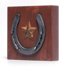 행운의 상징 lucky 말편자 Horseshoe 원목 탁상 책상형 Star