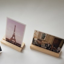 원목 명함 꽂이 사진 홀더 카드 엽서 거치대, 12cm(중)