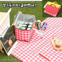 아띠 가성비기획세트 방수돗자리 쿨러백 세트구성, 옐로체크