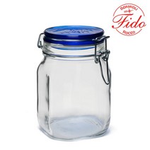 이태리 피도 유리병 블루 1000ML/피도병/밀폐용기, 1개