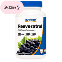 뉴트리코스트 레스베라트롤 500mg 120캡슐, 120정, 1개