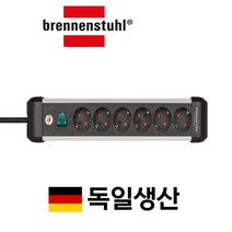브레넨스툴 프리미엄 알루 라인 알루미늄 AL 6구 멀티탭 3M, 블랙