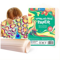 어린이집 유치원 미술시간 유아 마블링물감 종이 페이퍼 30장 창의력