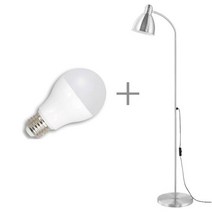 이케아 플로어스탠드 조명 레르스타 홀뫼 노트, 사은품전구+LED전구(노란색1개), LERSTA화이트
