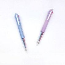 원터치 파스텔 5색볼펜 필기감 좋은 볼펜 모던하고 심플한 디자인 럭셔리 필기구 중고생 학습준비 회의준비, 핑크