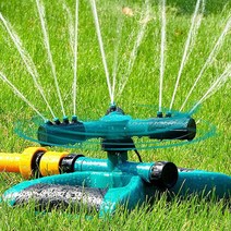 길그리 농업용 원예용 텃밭 물주기 회전 스프링클러 정원 스프링쿨러 잔디 관수 물놀이용 분수놀이, 연결형, 청록색