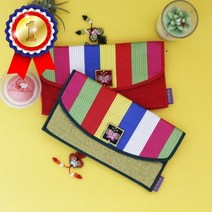 색동 비단 누빔 장지갑(5colors) 장지갑 패션장지갑 전통장지갑 누빔장지갑 누빔지갑파