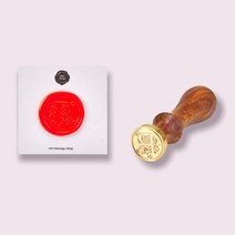 이니셜 클래식 씰 스탬프 P, 1개, 잉크 색상