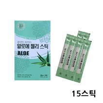 알로에젤리 먹는 알로에 다당체 젤리 농축 젤리 스틱 사포나리아 콜라겐 국내산 효능, 3개, 15스틱 1박스